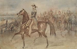 Le General De St Arnaud Et Son Etat Major by Constantin Guys