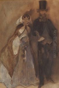 Sortie De L'opera by Constantin Guys