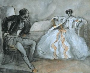 La Conversation by Constantin Guys