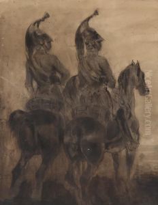 Study For Two Soldiers On Horseback Study For Two Soldiers On Horseback