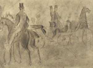 Les Elegantes En Caleche