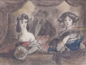 Les Elegantes / Dans La Loge by Constantin Guys