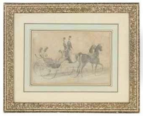 Elegant Ladies In A Horse And Carriage - view 1