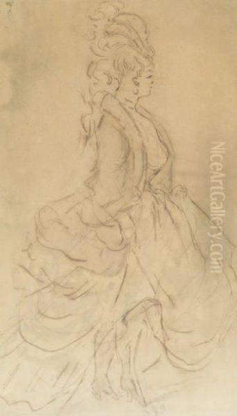 Elegante En Pied En Crinoline - view 1