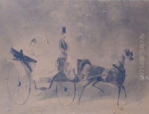 Femme Dans Sa Caleche by Constantin Guys