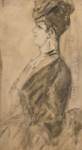 Elegante De Profil by Constantin Guys