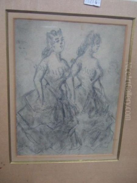 Study Of A Lady Riding Side-saddle - view 1