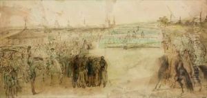 Plume Et Encre Brune, Lavis Brun Et Aquarelle Sur Traits De Crayon Noir by Constantin Guys