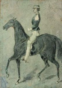 Militaire A Cheval by Constantin Guys