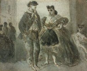 Grisette Et Son Souteneur by Constantin Guys