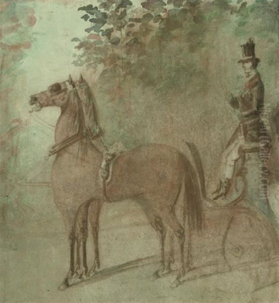 A Coachman And Two Horses - view 1