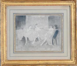 Dancers At A Barre; And A Companion Work by Constantin Guys
