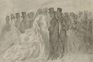 Theater Scene. by Constantin Guys