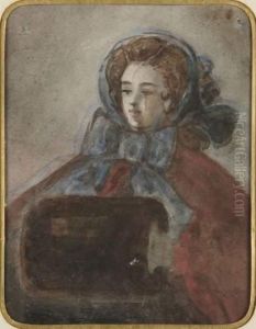 Jeune Femme Au Manchon De Loutre by Constantin Guys