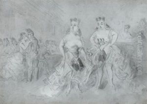 Dancers In A Paris Cafe by Constantin Guys