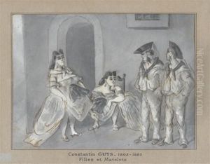 Matelots Et Lorettes by Constantin Guys