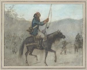 Cavalier Ottoman De La Guerre De Crimee by Constantin Guys