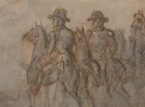 Mounted Officers. by Constantin Guys