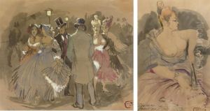 Frivolity On The Street by Constantin Guys