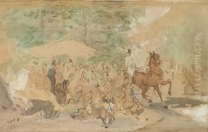 On The Promenade by Constantin Guys