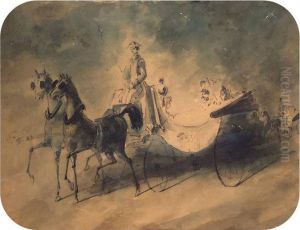 La Caleche by Constantin Guys