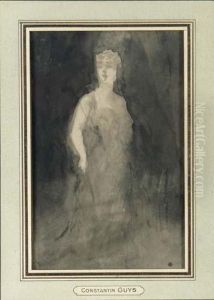 Bildnis Einer Eleganten Dame by Constantin Guys