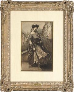 A Lady Standing In The Street by Constantin Guys