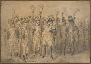 Le Marechal Canrobert Et Son Etat-major Devant Malakoff by Constantin Guys