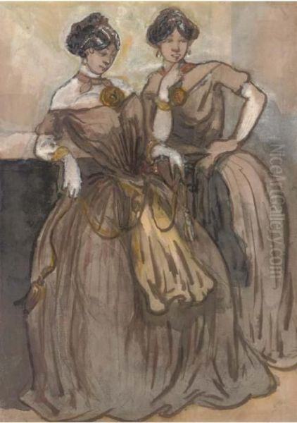 Two Elegant Ladies Of Fashion - view 1