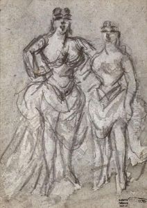 Can-can Dancers by Constantin Guys