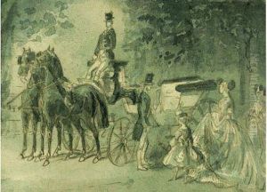 Caleche Au Bois, Retour De La Promenade