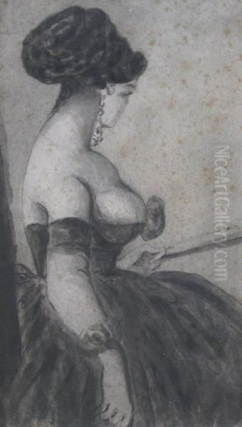 Femme A L'eventail - view 1
