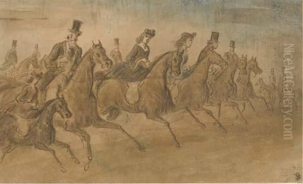 Des Hommes Et Des Femmes A Cheval - view 1