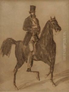 Gentleman On Horseback by Constantin Guys