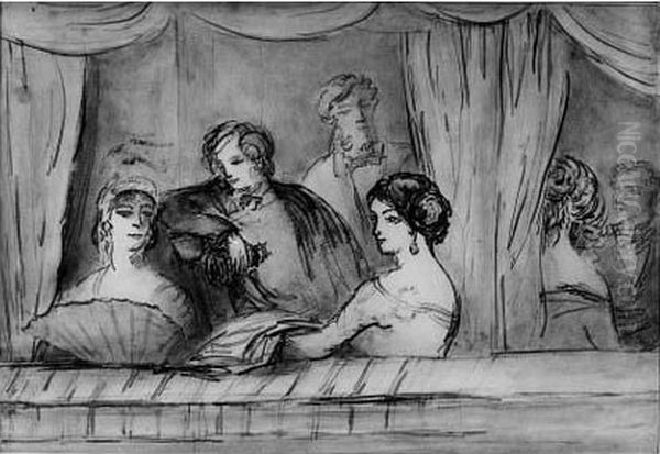 Personnages Dans Une Loge - view 1