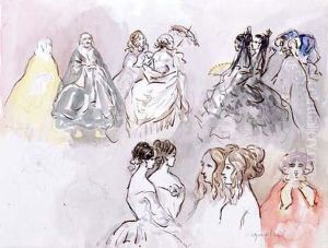 Groupes De Femmes Europeennes, Espagnoles Et Orientales by Constantin Guys