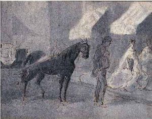 Scene De Rue by Constantin Guys