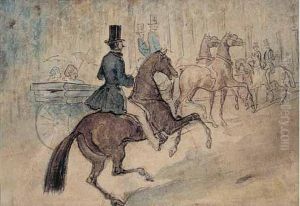 Promenade Au Bois De Boulogne by Constantin Guys