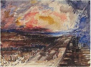 Scene From The Crimean War, Watercolour by Constantin Guys
