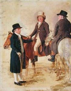 Three Worthies of the Turf at Newmarket by Benjamin Marshall