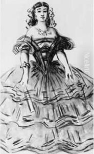 Femme En Corset, Assise Femme En Corset, Assise