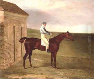 Burleigh, a chestnut racehorse, with Sam Chifney up, at Newmarket