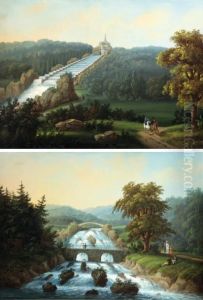 La Cascade Et Le Monument D'hercule Akassel by Jacob Philipp Hackert
