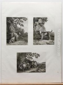 Zwei Kuhe Und Ein Kalb Bei Hohem Baume Ruhend by Jacob Philipp Hackert