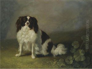 A King Charles Spaniel In A Landscape