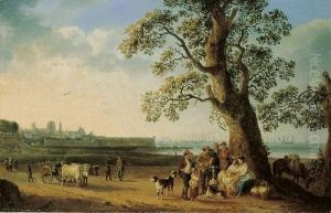 Der Hafen Von Livorno by Jacob Philipp Hackert