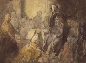 Mary Magdalene Annointing Christs Feet by Ambrose McEvoy