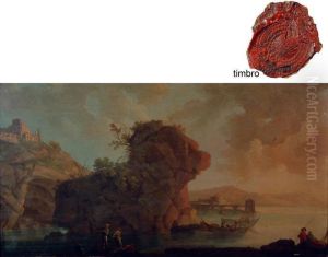 Marina Con Barche E Pescatori Sullo Sfondo Di Porto
Achert by Jacob Philipp Hackert