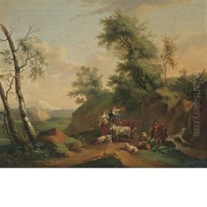 San Pietro Di Careggi
Paesaggio Con Pastori E Arment by Jacob Philipp Hackert
