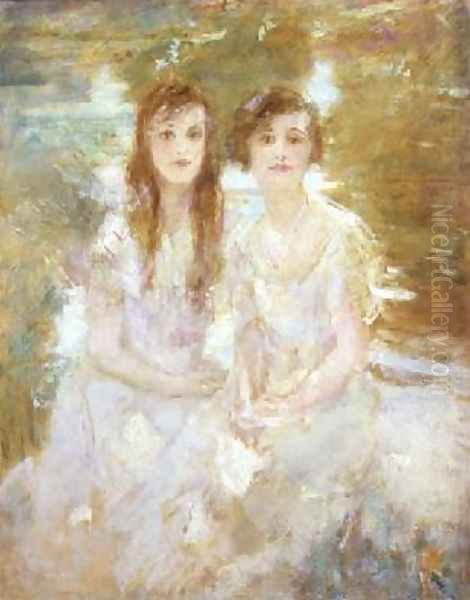 Study of two young girls - view 1